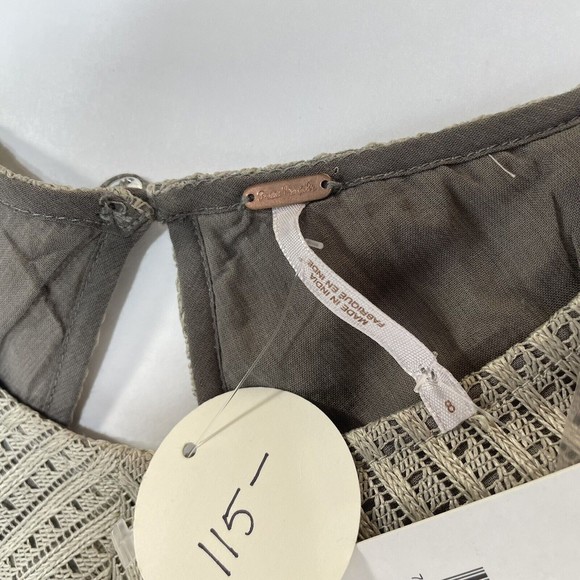 Free People Short Dress Size 8, Taupe/Stone, F851Y996 Lace New With Tags NWT - Picture 5 of 9